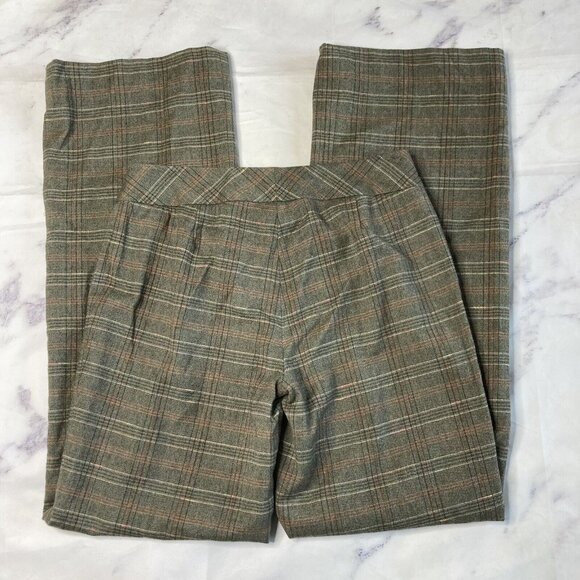 Yansi Fugel Wool Dress Pants Womens Size 4 Tan Plaid Career New Nwt Straight L45 - Picture 5 of 6